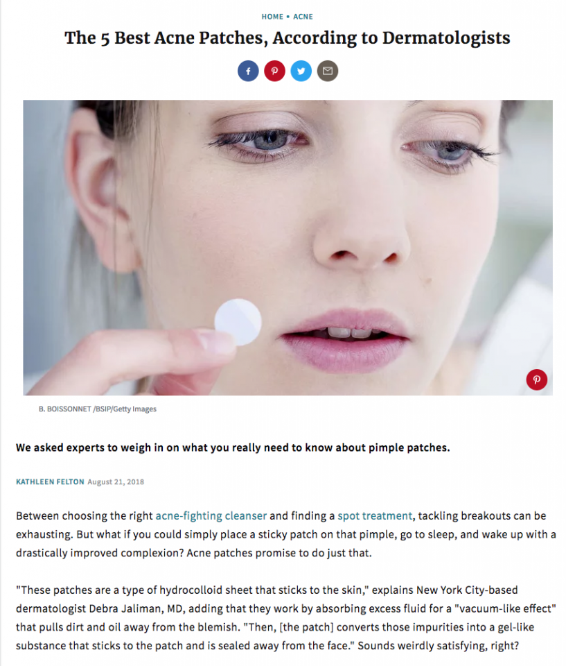 ava md press The 5 Best Acne Patches, According to Dermatologists Ava MD